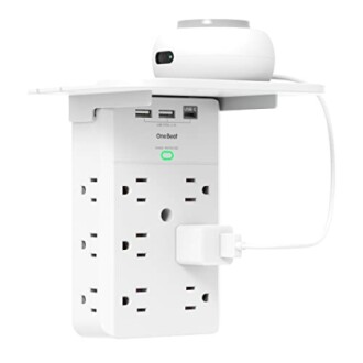 12-Plug Wall Outlet Extender with Shelf - Power Strips & Surge Protectors - Review