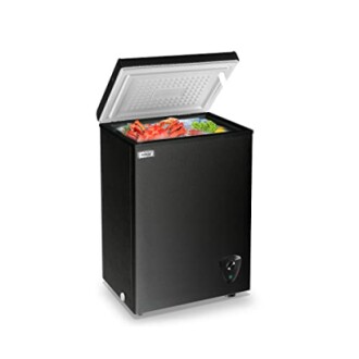 WANAI Chest Freezer Small Deep 3.5 Cu.Ft Black Mini Freezers Top Door - Review